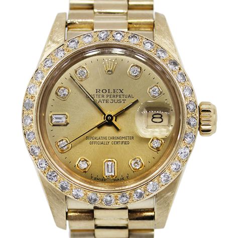 rolex woman golden watch|18k gold ladies rolex watch.